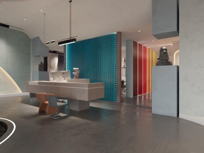 现代家具艺术展厅3D模型下载